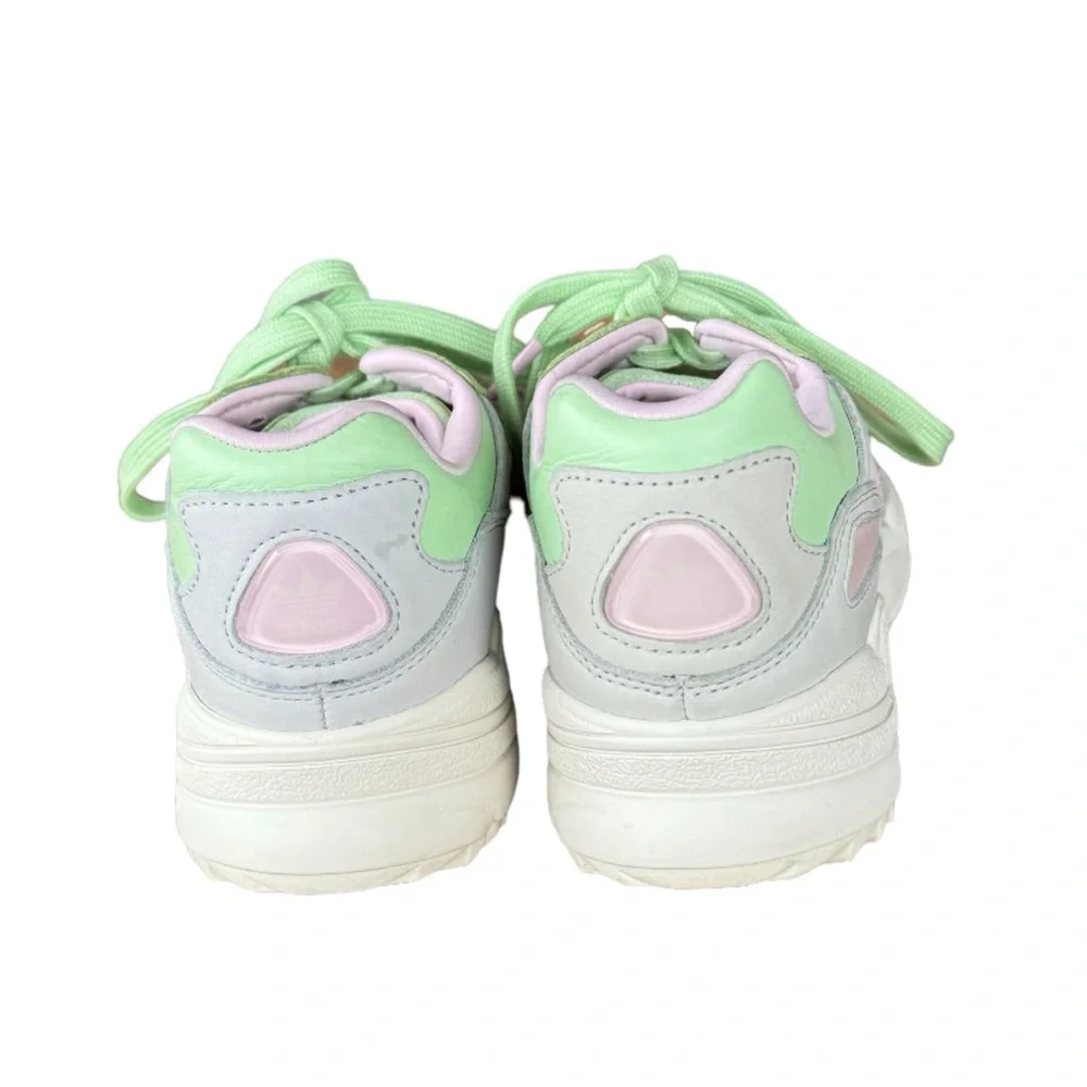 ADIDAS TORISON YUNG-96 CHASM MINT GREEN LEATHER LOW WOMEN’S TRAINERS SIZE 6